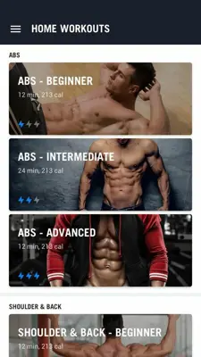 Home Workout android App screenshot 1